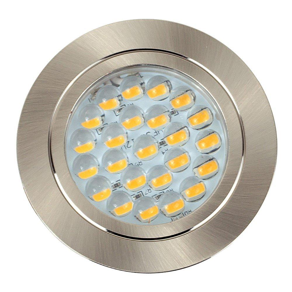 Voyager Satin Nickel Recessed 12V LED Downlight in Cool White
